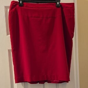 Worthington Red Knee-Length Pencil Skirt for Work